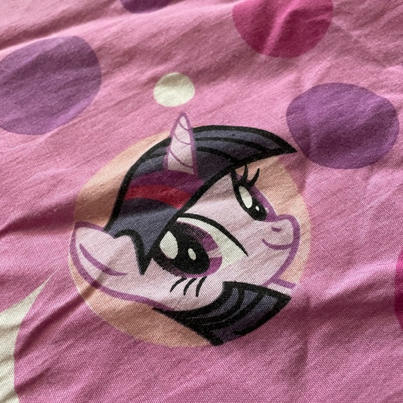 My Little Pony Twilight & Princess Celestia purple twin size flat bed sheet guc - Picture 5 of 6